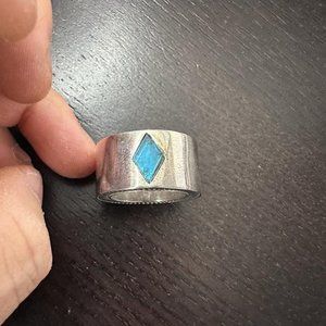 Sterling silver ring with topaz gem